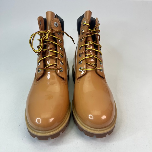 Timberland x Veneda Carter 6 Inch Boot Wheat Patent Leather Unisex M8.5 / W10.5 - Picture 2 of 9